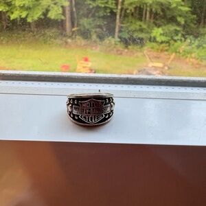 Harley-Davidson Black and Silver Ring